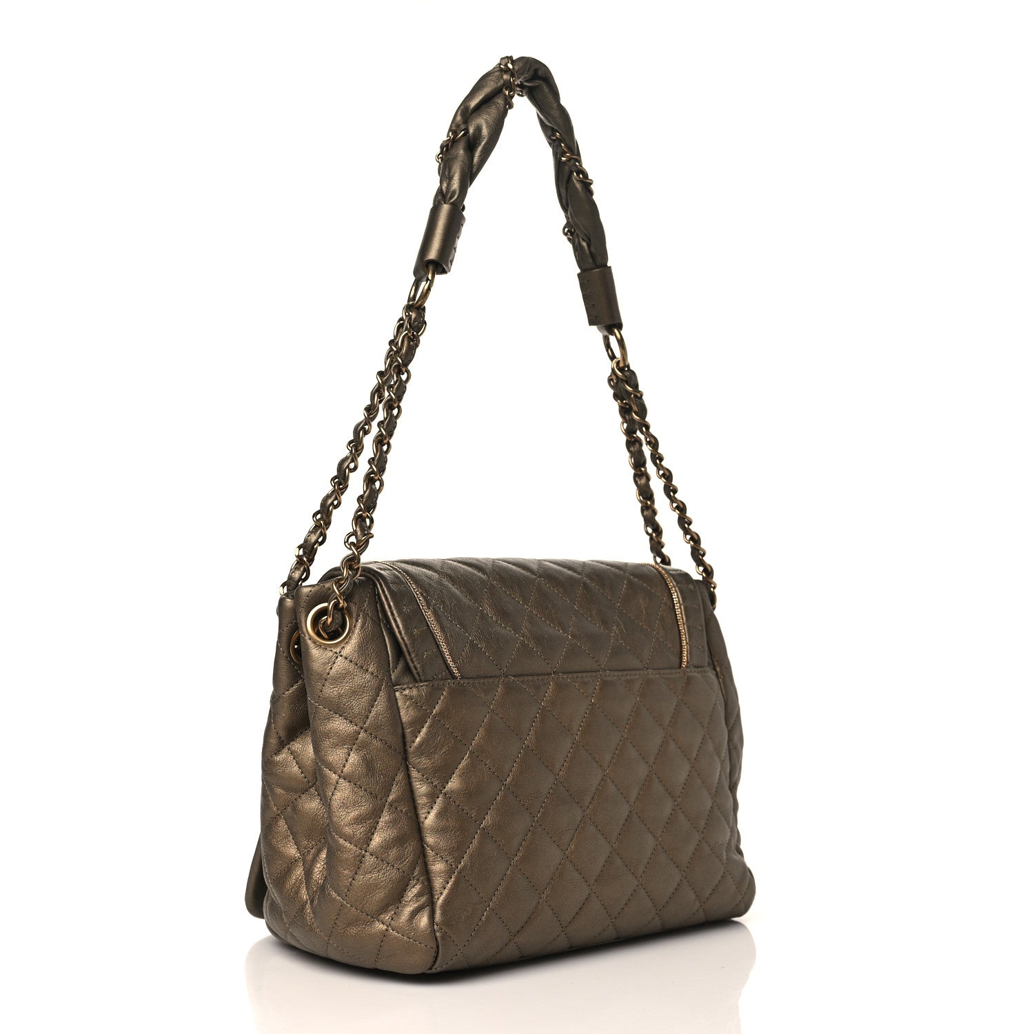 Chanel Metallic Calfskin Quilted Istanbul Accordion Flap Gold 3 of 9