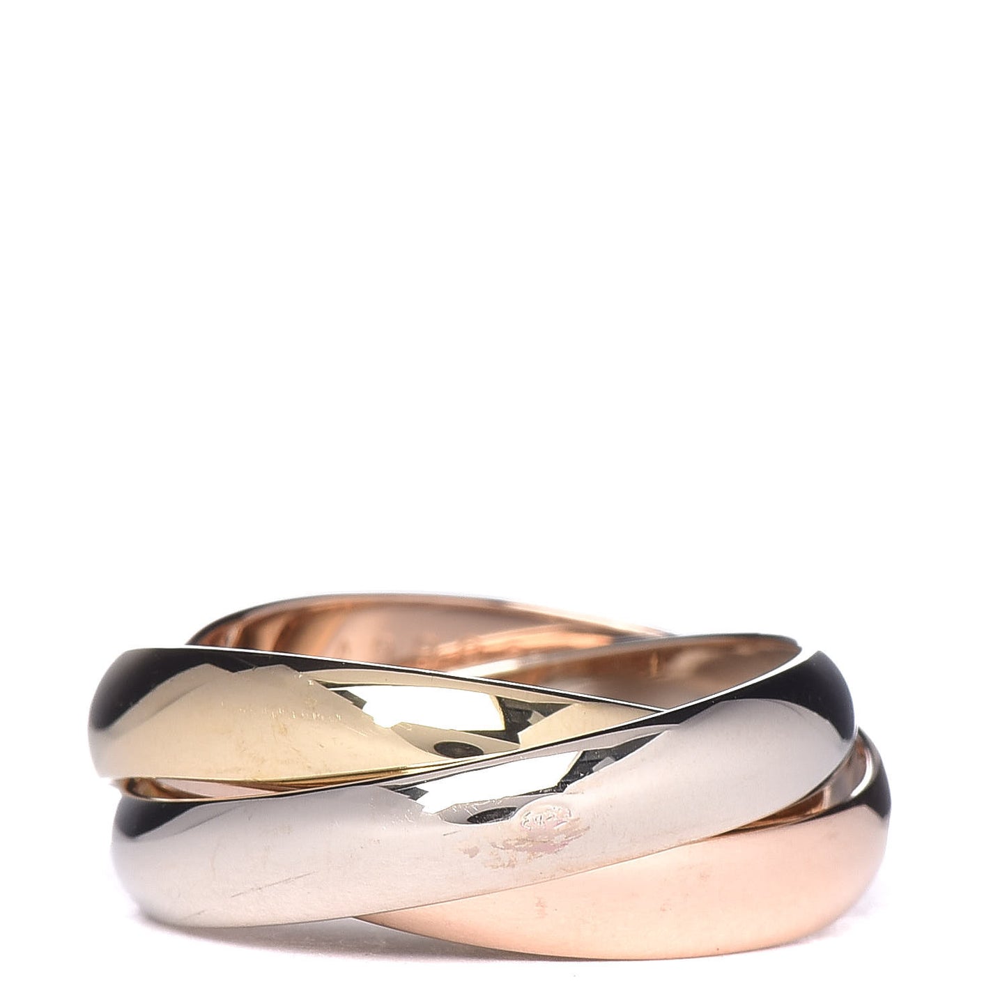 18K Pink Yellow White Gold Classic Les Must De Trinity Ring 50 5.25
