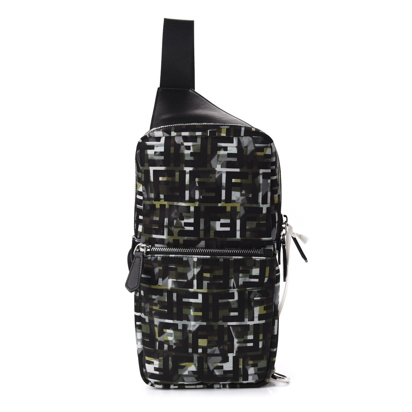 Nylon CamouFF Sling Bag Black Multicolor