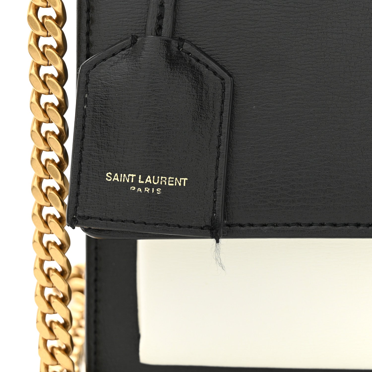 Saint Laurent Calfskin Bi-Color Medium Monogram Sunset Black Pearl White 12 of 13