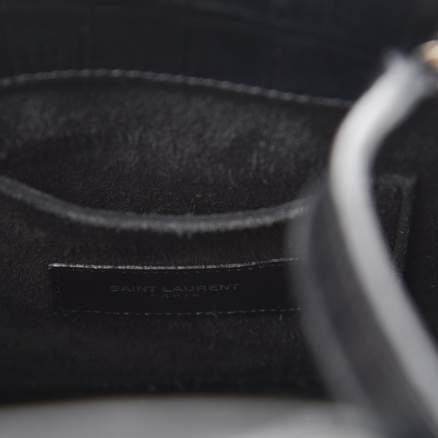 Calfskin Crocodile Embossed Nano Sac De Jour Black