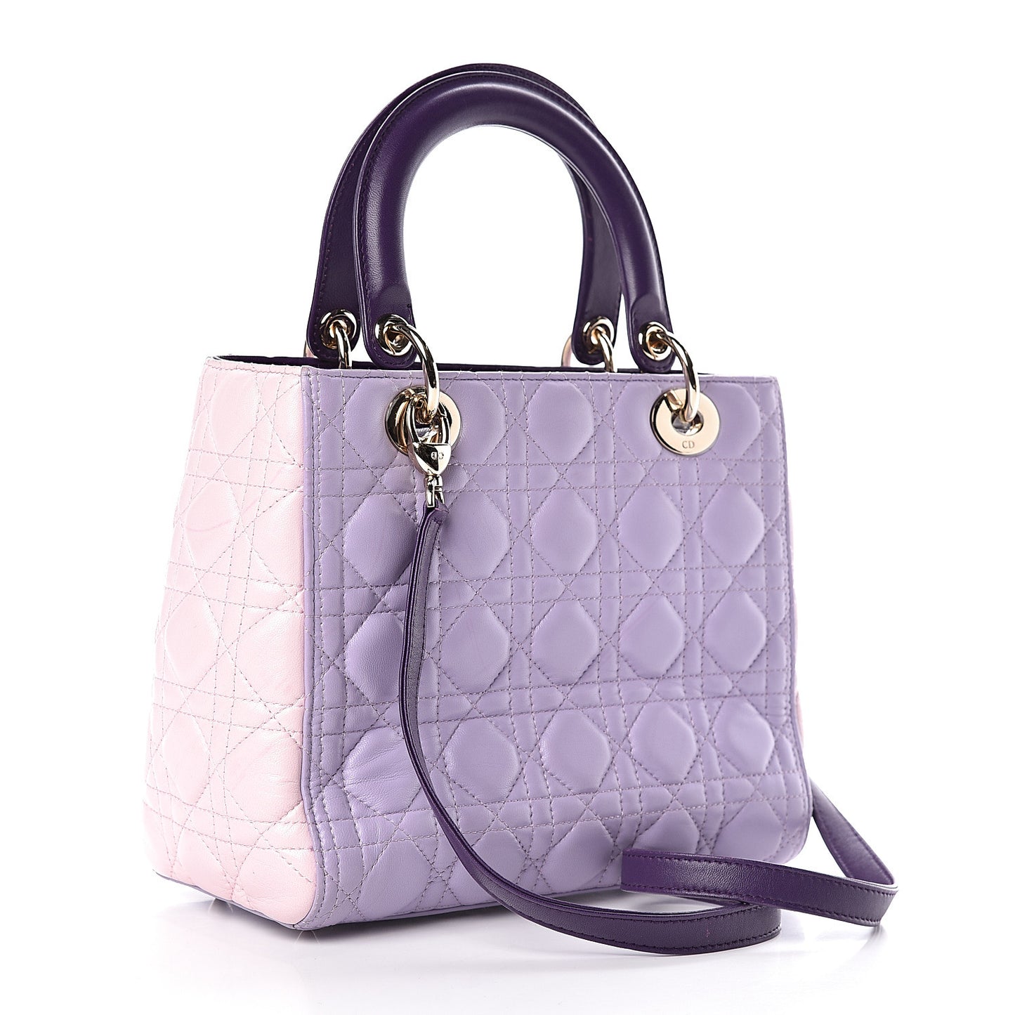 Lambskin Cannage Medium Tri-Color Lady Dior