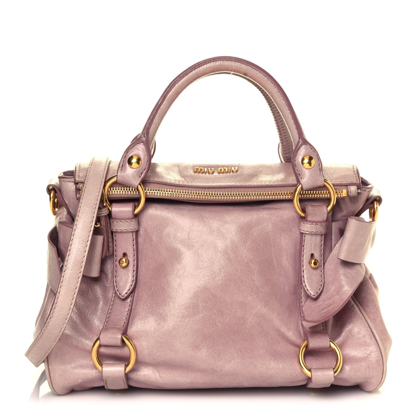 Vitello Lux Mini Bow Bag Mughetto