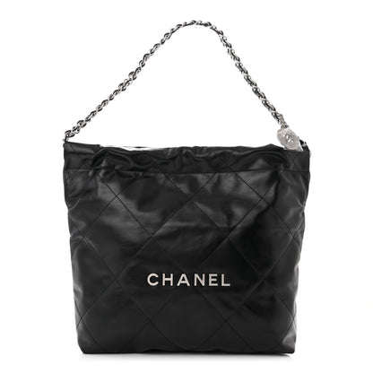 Chanel Shiny Calfskin Quilted Small Chanel 22 Black 1 of 11