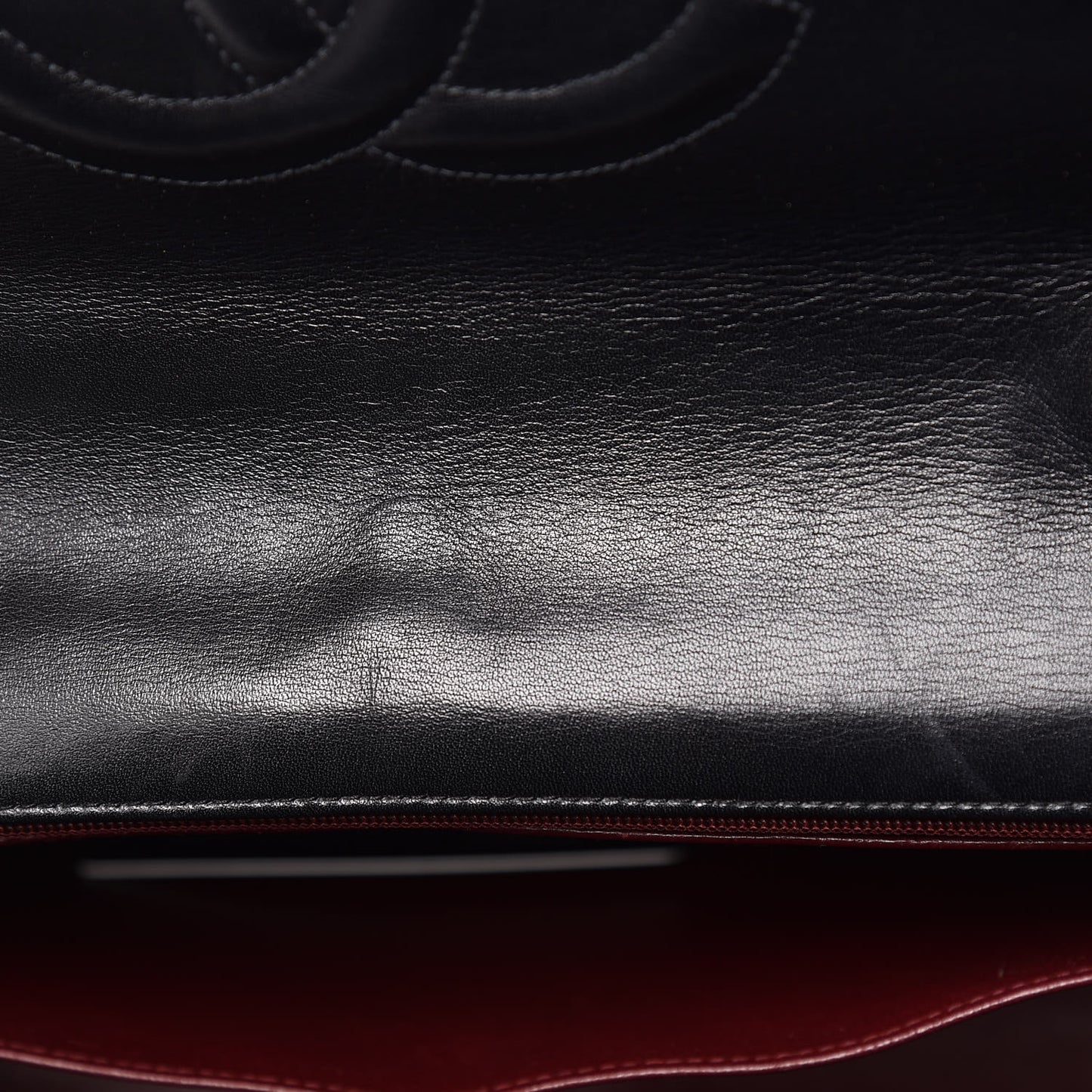 Lambskin Quilted XL Jumbo Single Flap Black