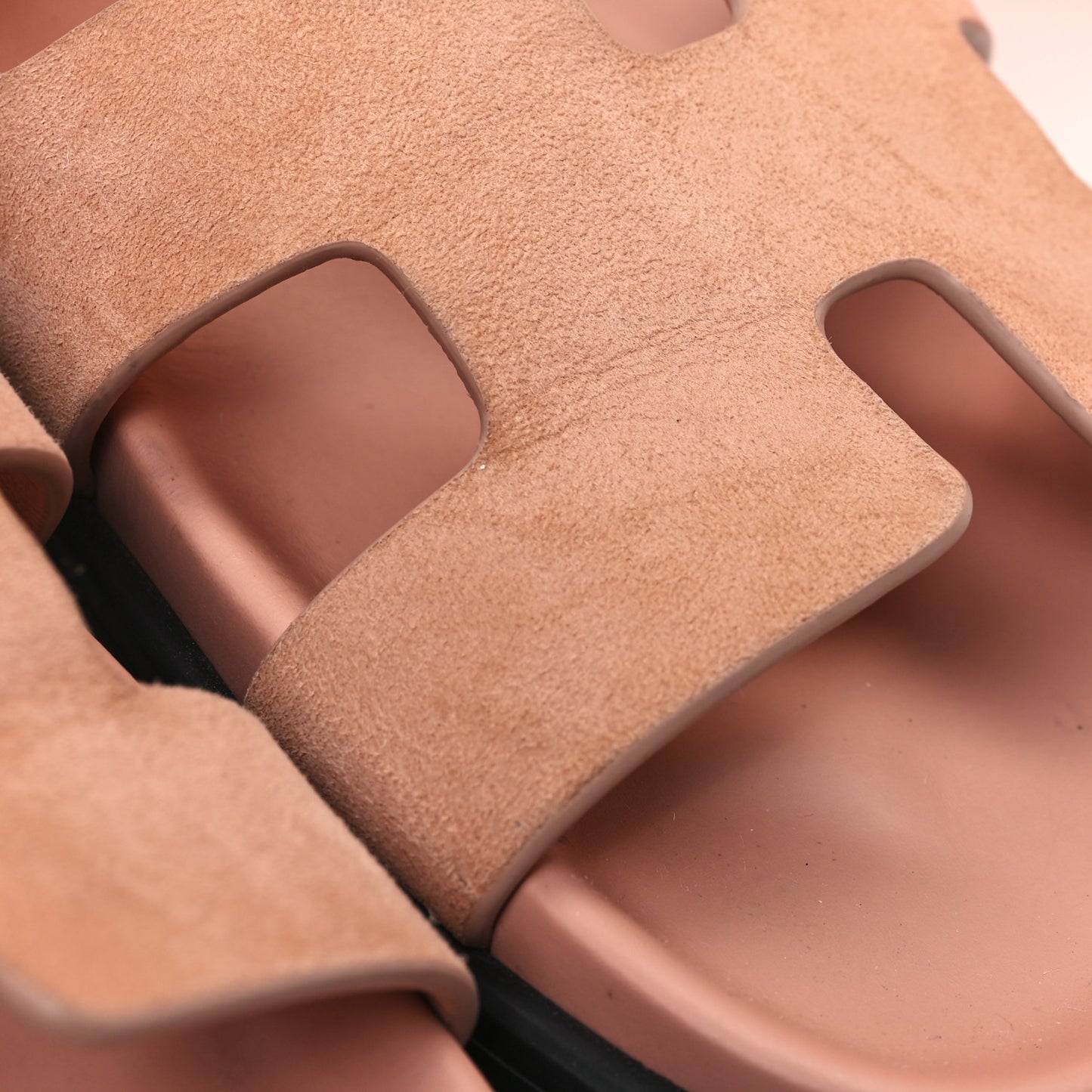 Suede Goatskin Womens Chypre Sandals 40.5 Nude