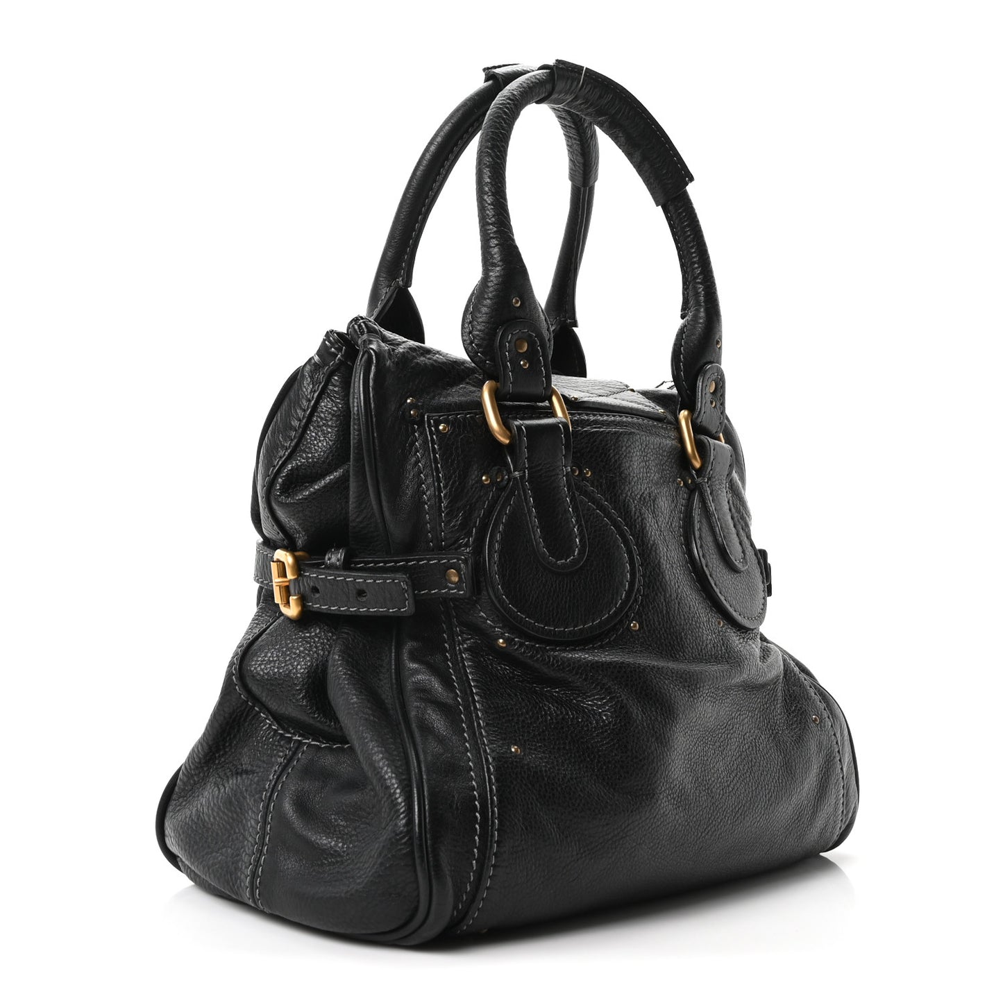 Grained Calfskin Paddington Tote Black
