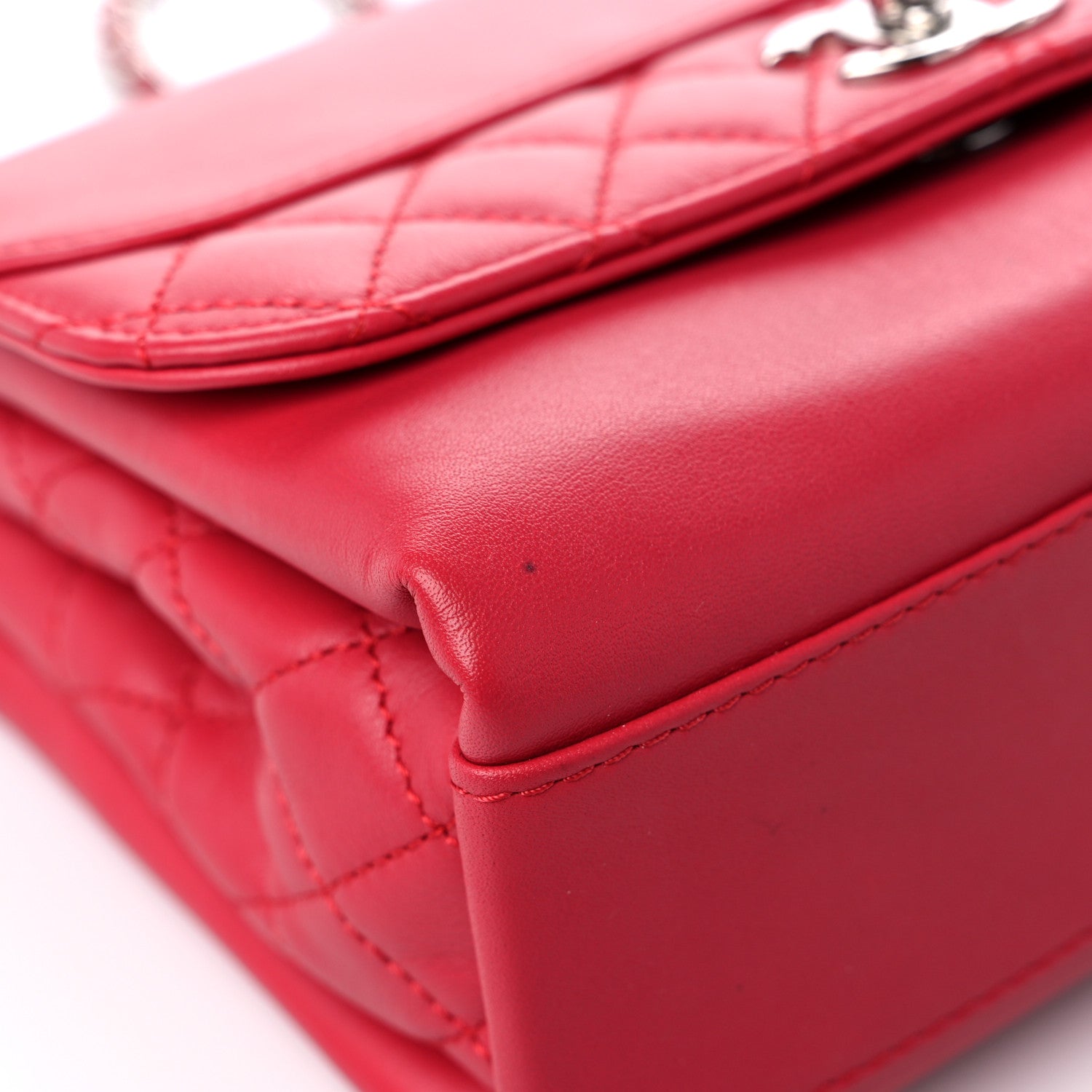 Chanel Calfskin Mini Tramezzo Flap Red 8 of 16