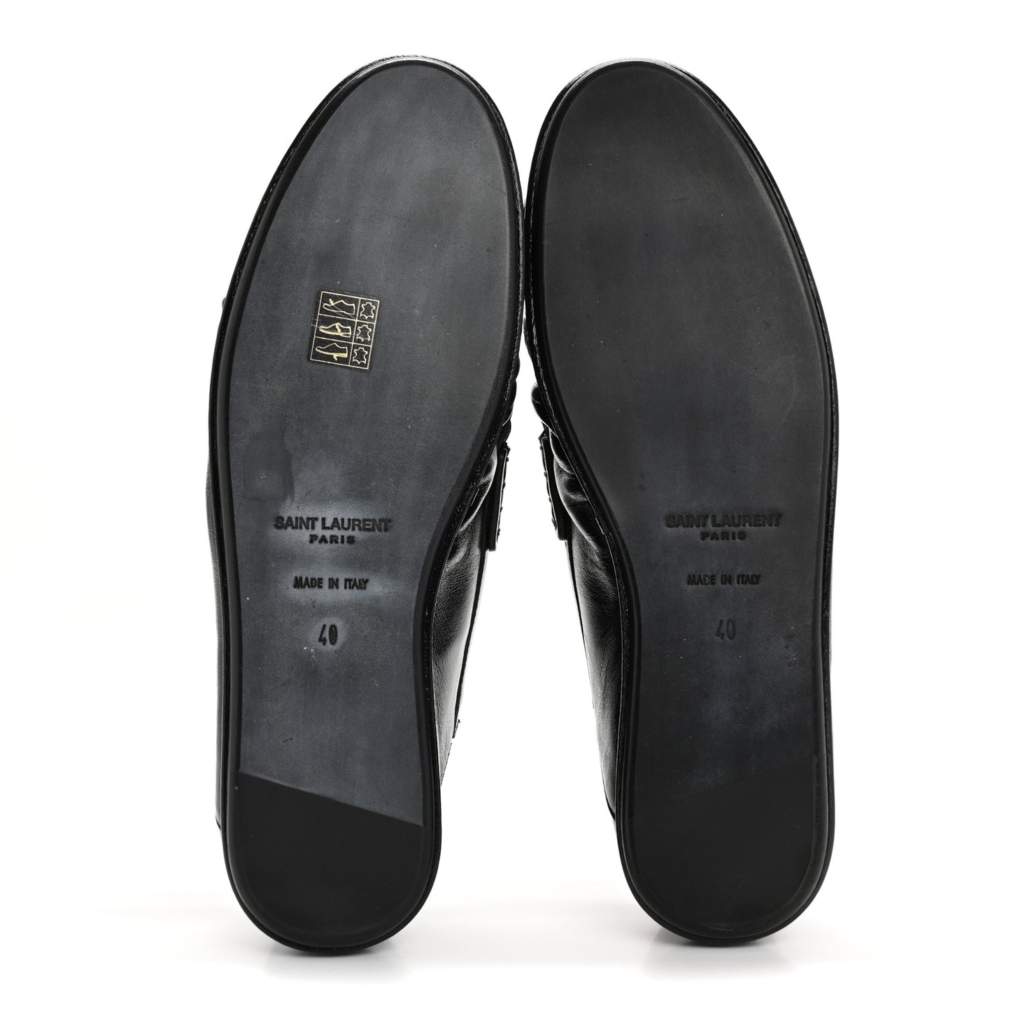 Calfskin Le Loafer Foldable Mens Penny Slippers 40 Black