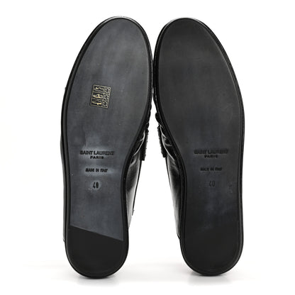 Saint Laurent Calfskin Le Loafer Foldable Mens Penny Slippers 40 Black 6 of 10