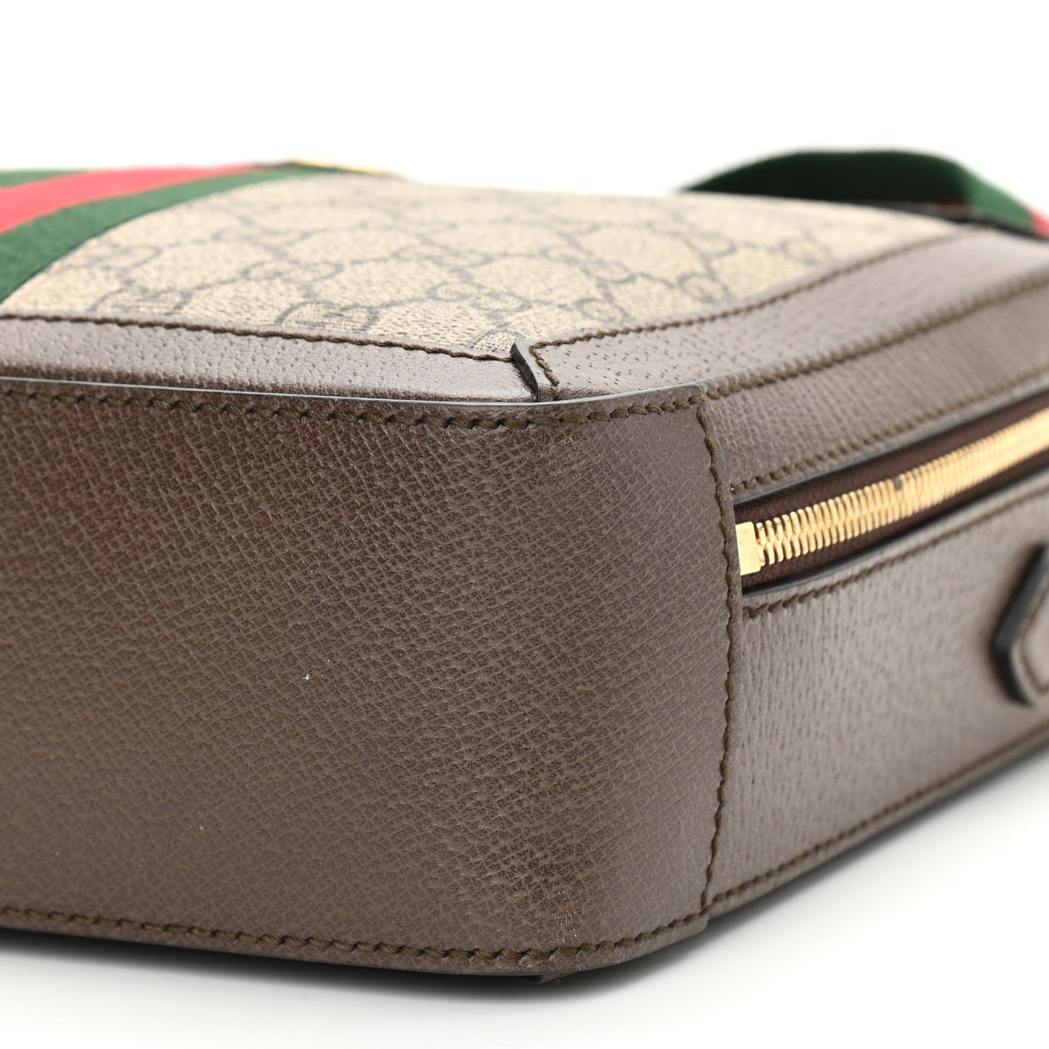 Gucci GG Supreme Monogram Web Small Ophidia Top Handle Shoulder Bag Brown 10 of 11