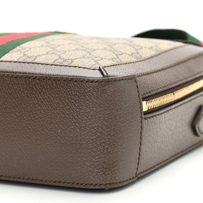 Gucci GG Supreme Monogram Web Small Ophidia Top Handle Shoulder Bag Brown 10 of 11