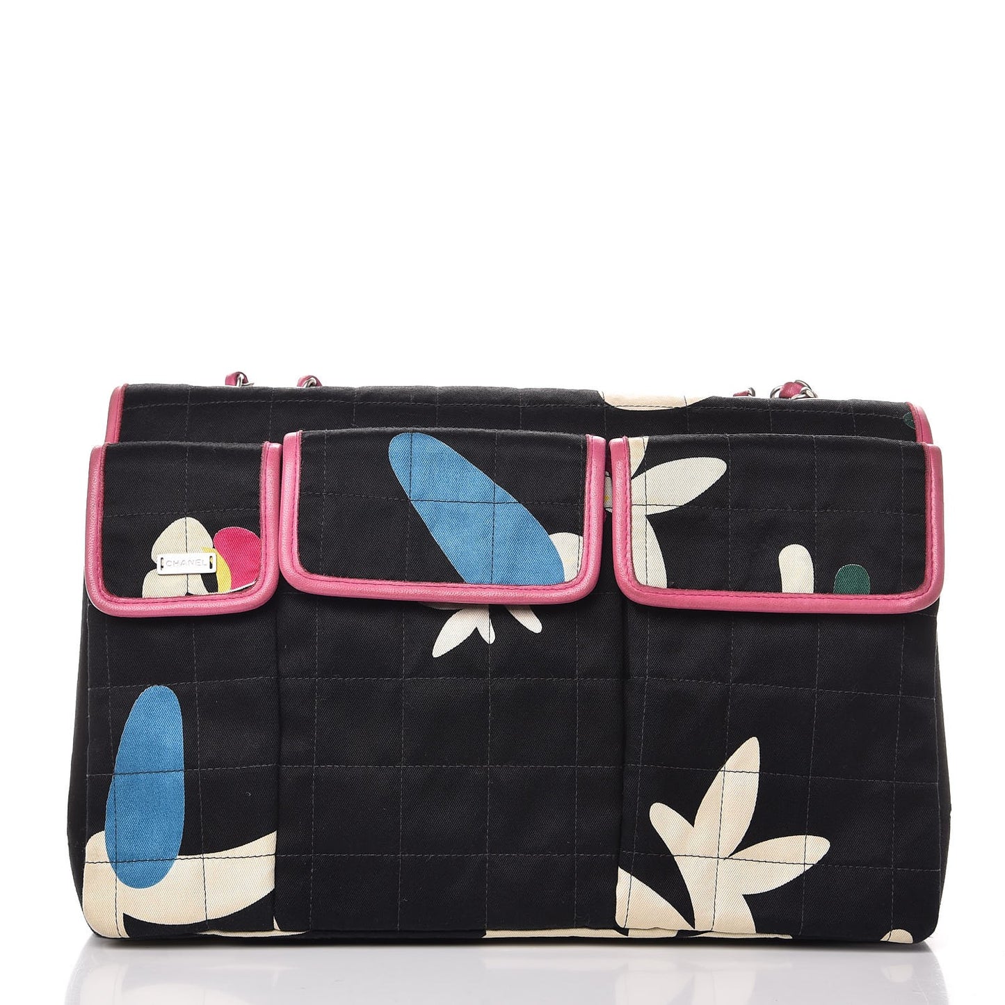 Canvas Chocolate Bar Quilted Flap Multicolor
