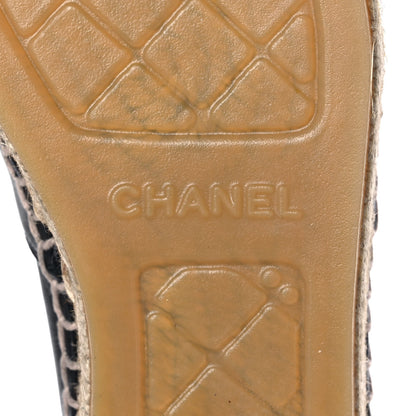 Chanel Lambskin CC Espadrilles 37 Black 6 of 10