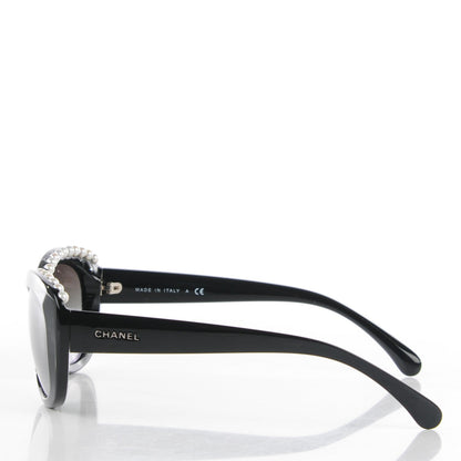 Chanel Freshwater Cultured Pearl Cat Eye Sunglasses 6038H Black 2 of 8