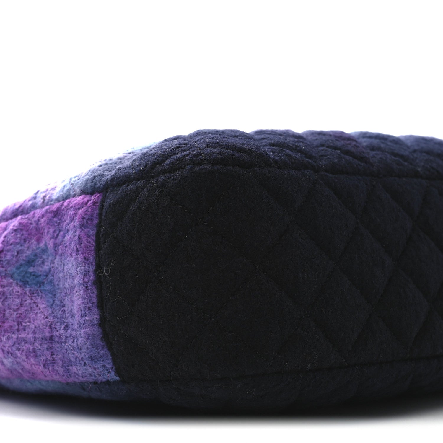 Chanel Wool Tweed CC Tote Purple Black Blue 10 of 10