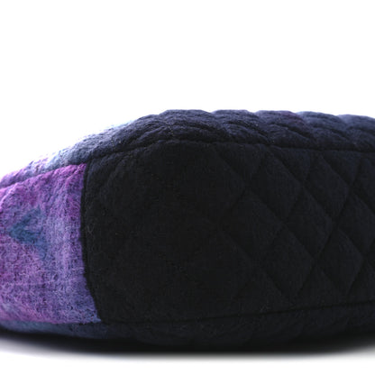 Chanel Wool Tweed CC Tote Purple Black Blue 10 of 10