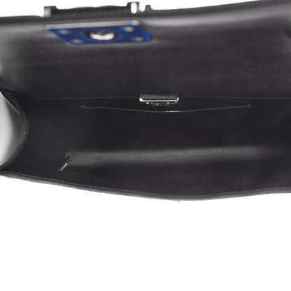 Chanel Calfskin Python Boy Flap Clutch Black 5 of 8