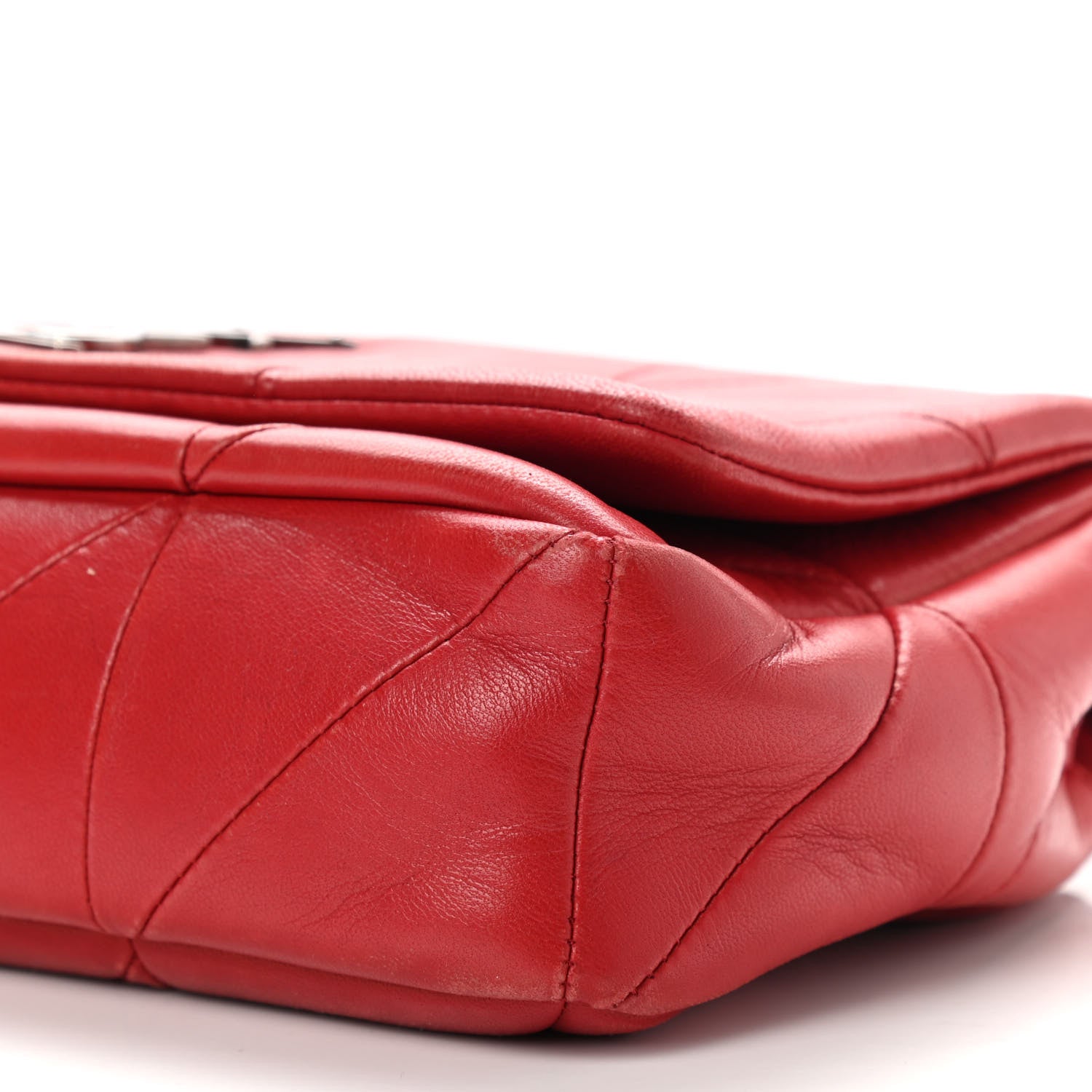 Saint Laurent Lambskin Patchwork Monogram Medium Jamie Red 8 of 8