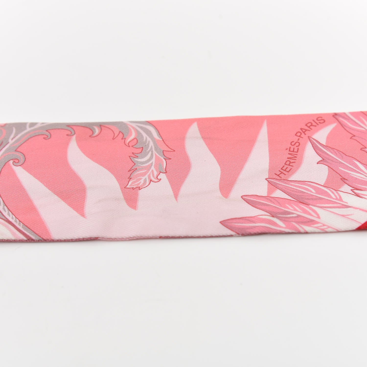 Hermes Silk Cheval Phoenix Twilly Grenadine Rose Gris 7 of 7