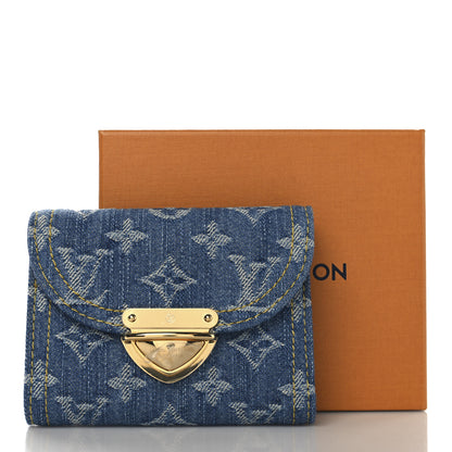 Louis Vuitton Denim Amelia Compact Wallet Blue 8 of 8