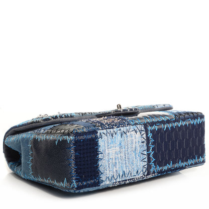 Chanel Patchwork Jumbo Single Flap Blue 5 of 9