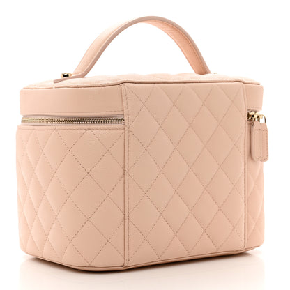 Chanel Caviar Quilted Large Vanity Pouch Light Beige 3 of 8