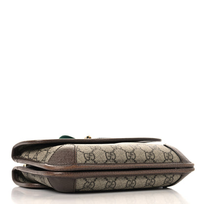 Gucci GG Supreme Monogram Web Small Neo Vintage Double Flap Messenger Bag Beige New Acero 4 of 14