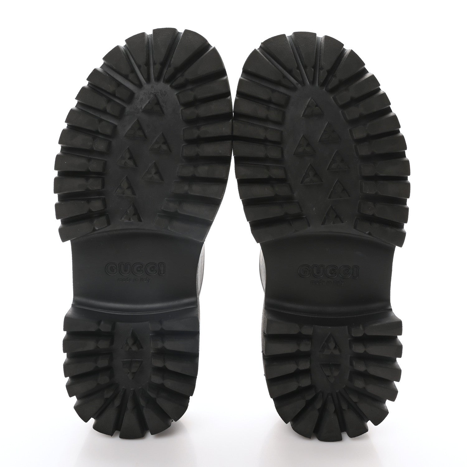 Gucci Rubber GG Monogram Perforated Elea Platform 55mm Lug Sole Sandals 36 Black 6 of 8