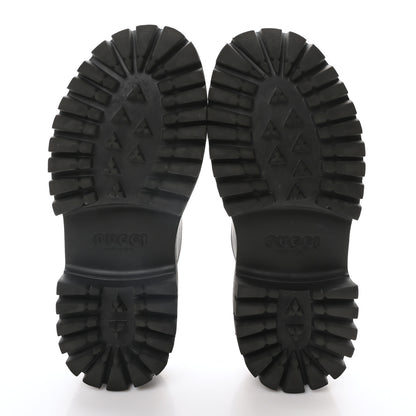 Gucci Rubber GG Monogram Perforated Elea Platform 55mm Lug Sole Sandals 36 Black 6 of 8