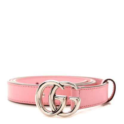 Gucci Moon Calfskin Palladium Double G 20mm Belt 80 32 Wild Rose 1 of 3