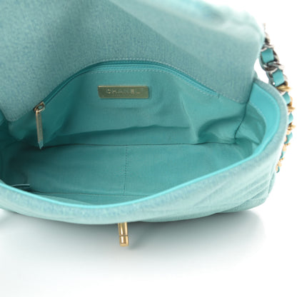 Chanel Denim Quilted Medium Chanel 19 Flap Neon Blue 5 of 11