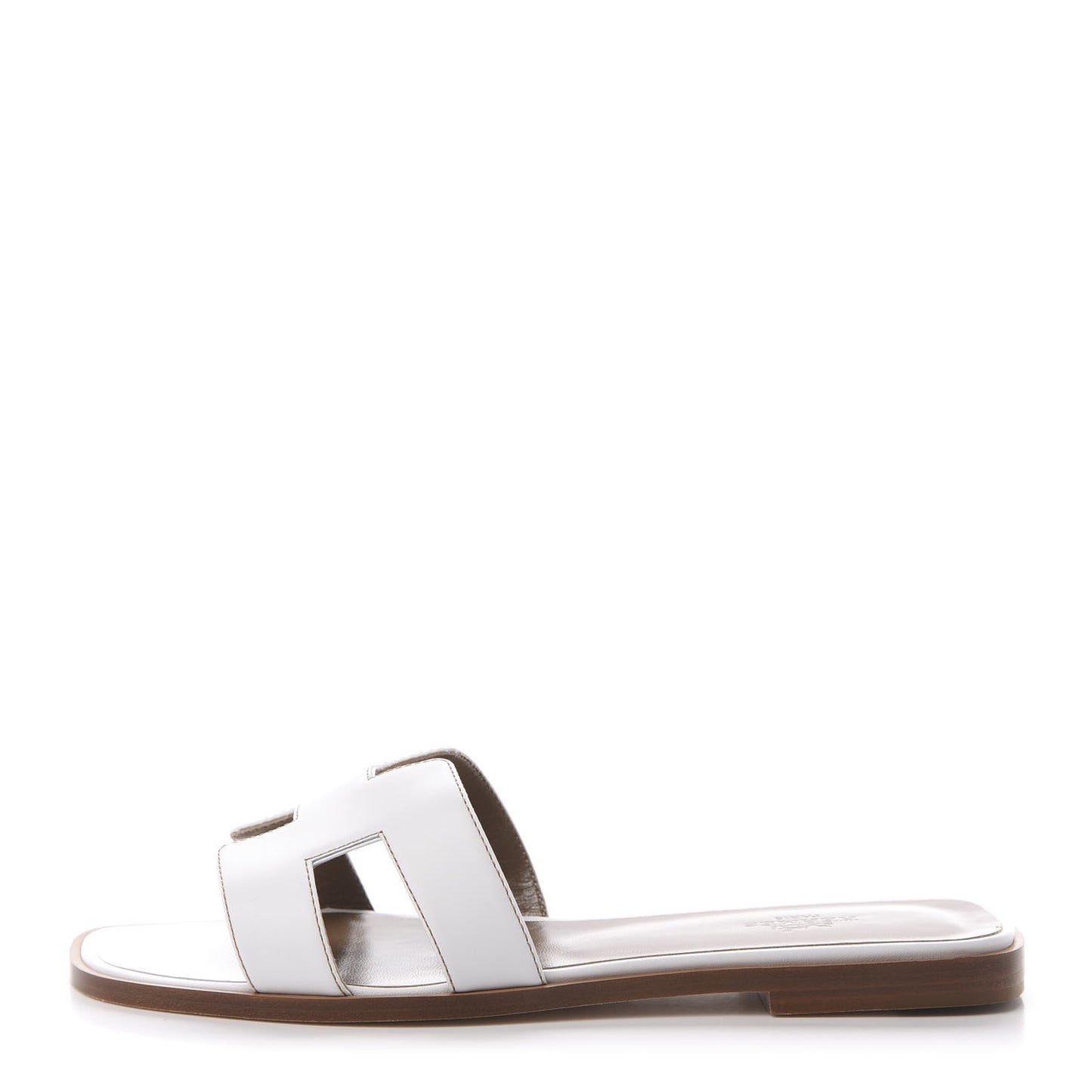 Box Calfskin Oran Sandals 38 White