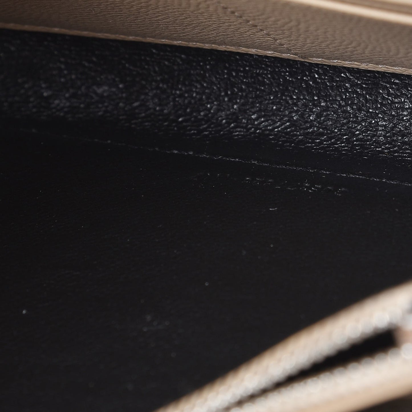 Grain De Poudre Matelasse Chevron Monogram Chain Wallet Nude Powder
