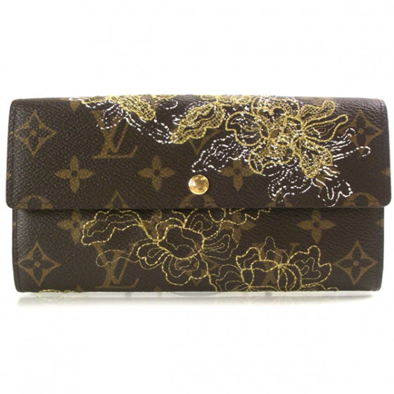 Louis Vuitton Monogram Dentelle Sarah Wallet Gold 1 of 7