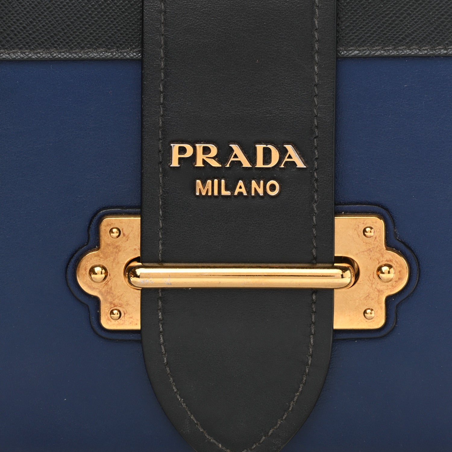 Prada City Calf Saffiano Cahier Bag Bluette Black 6 of 12