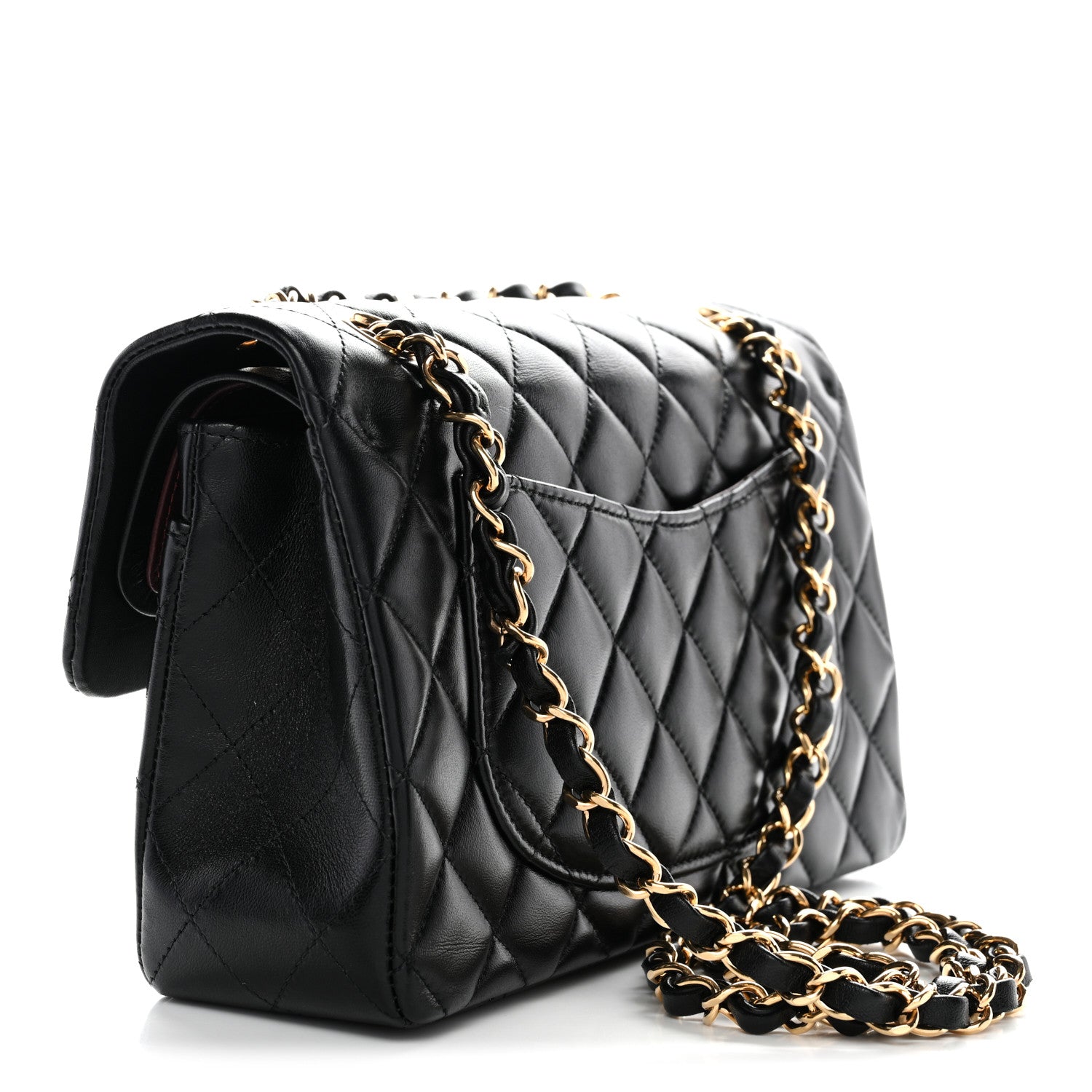 Chanel Lambskin Quilted Small Double Flap Black 1812574 – FASHIONPHILE