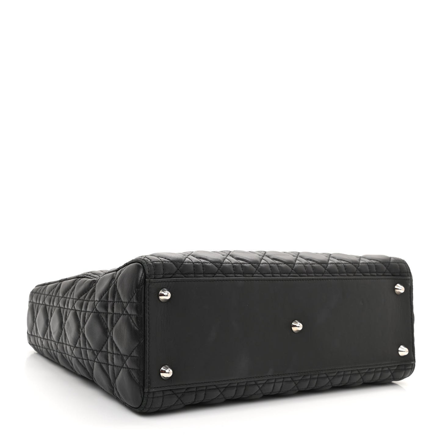 Lambskin Cannage Large Lady Dior Black