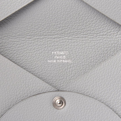 Hermes Evercolor Calvi Card Case Bleu Glacier 6 of 7