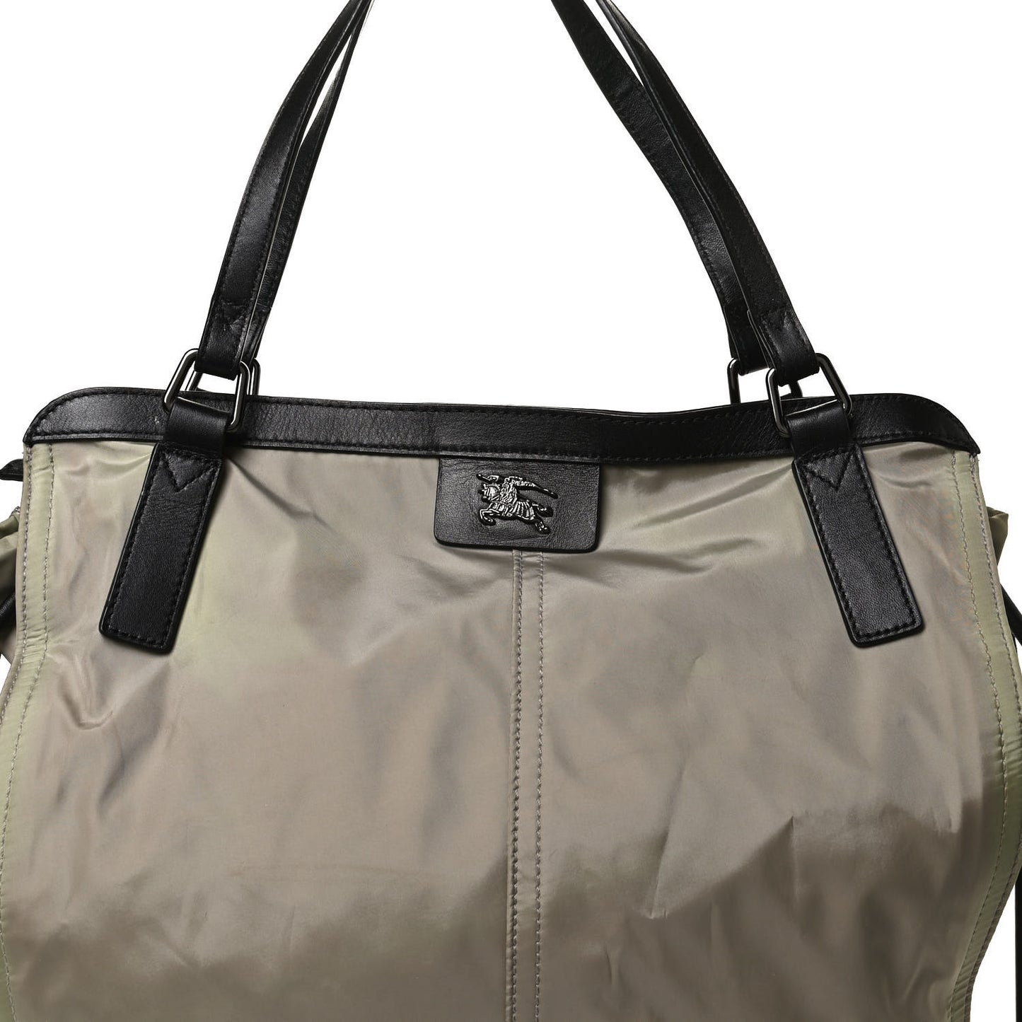 Nylon Buckleigh Packable Tote Bag Beige