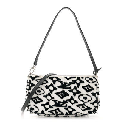 Louis Vuitton X UF Tufted Monogram Pochette Accessories White Black 1 of 11