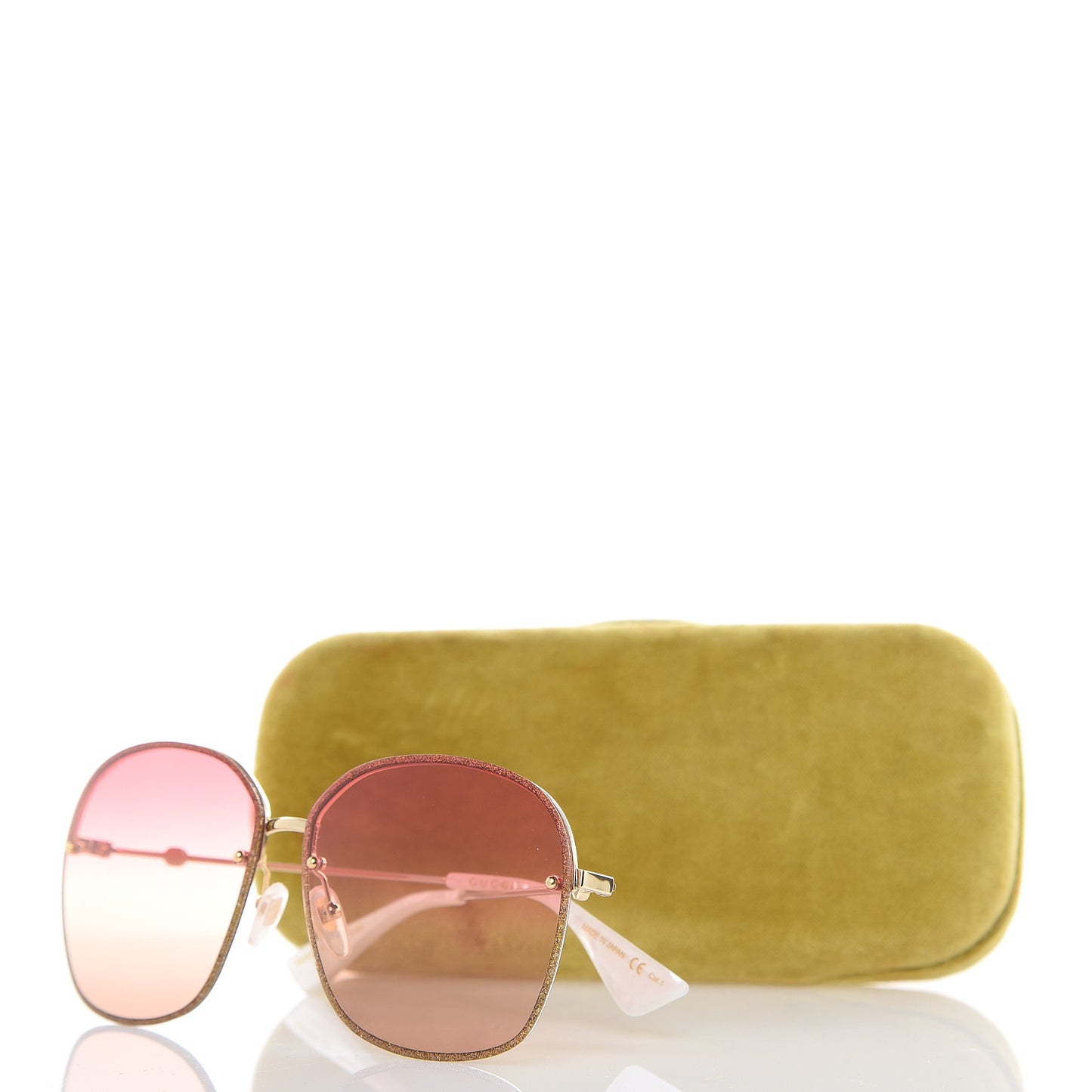 Square Frame Sunglasses GG0228S Pink