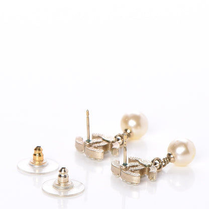 Chanel Pearl CC Drop Earrings Gold 3 of 6