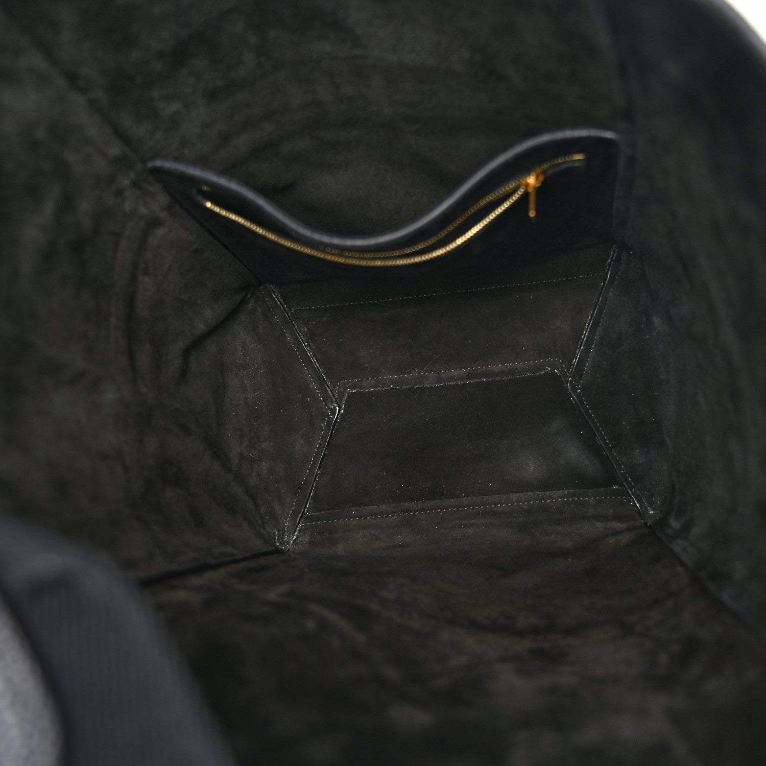 Celine Soft Grained Calfskin Sangle Bucket Bag Black 5 of 10