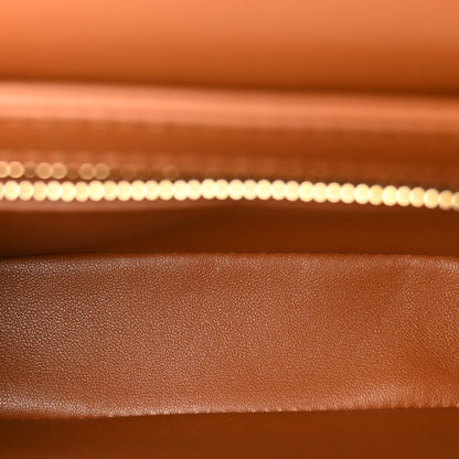 Celine Calfskin Triomphe Shearling Bag Natural Tan 5 of 10