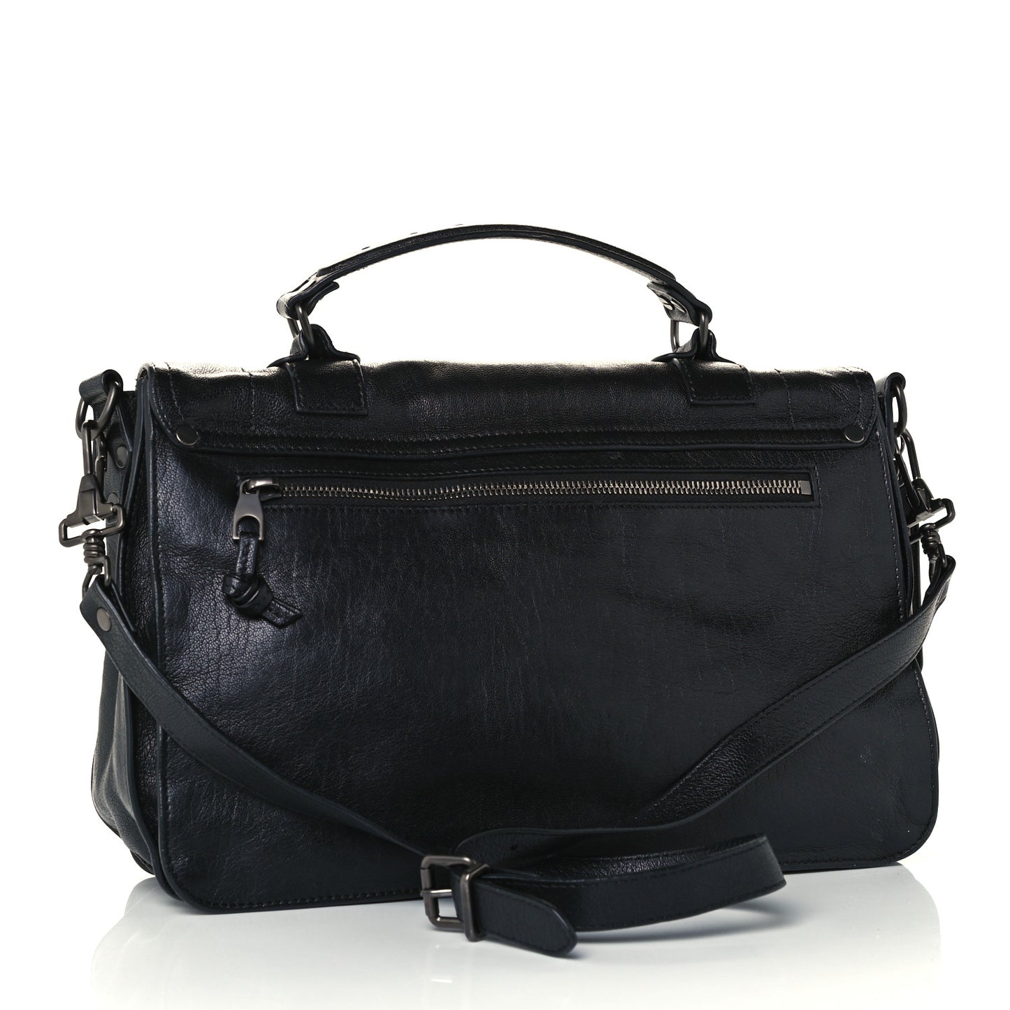 Lambskin Medium PS1 Satchel Black