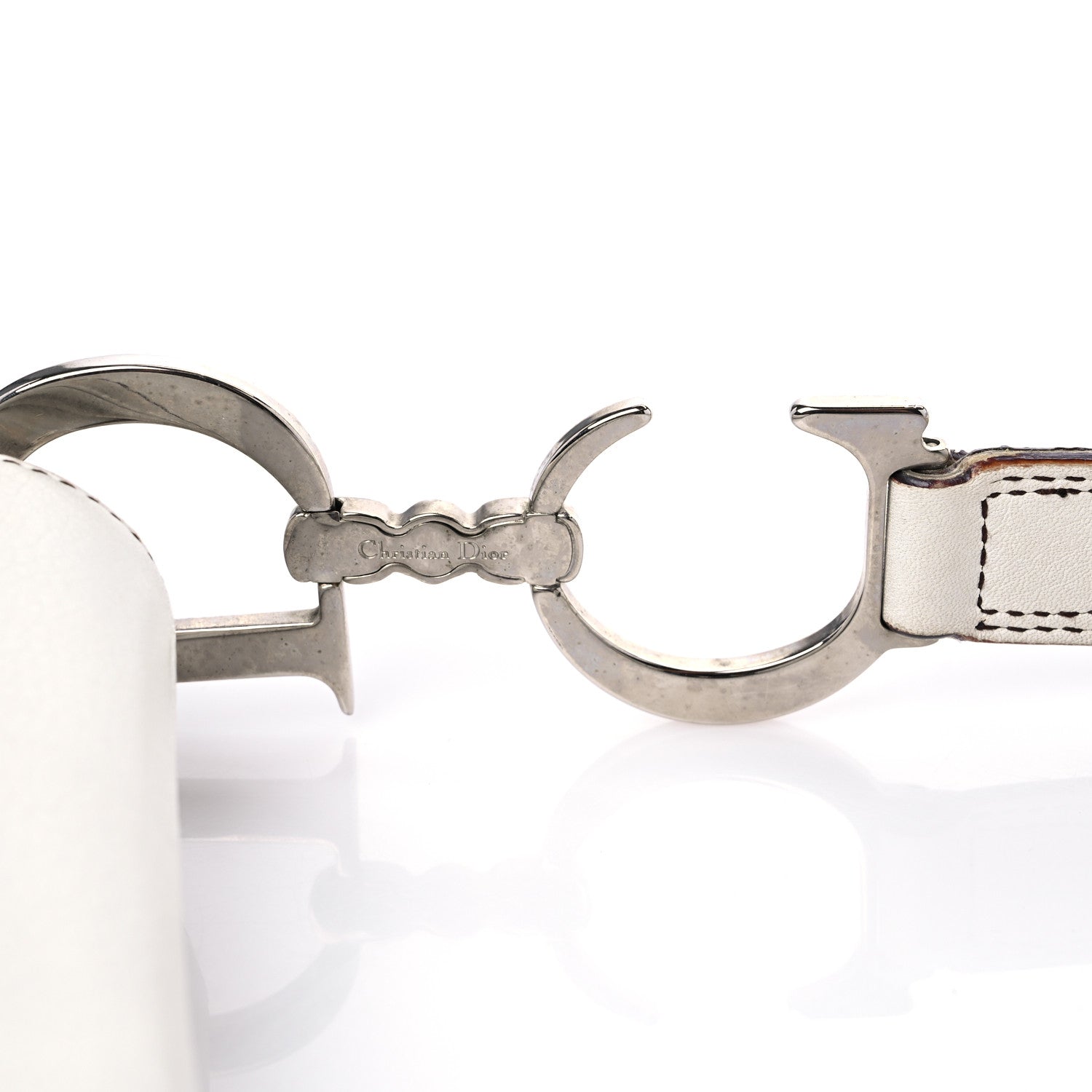 Christian Dior Calfskin Saddle Bag White 20 of 20