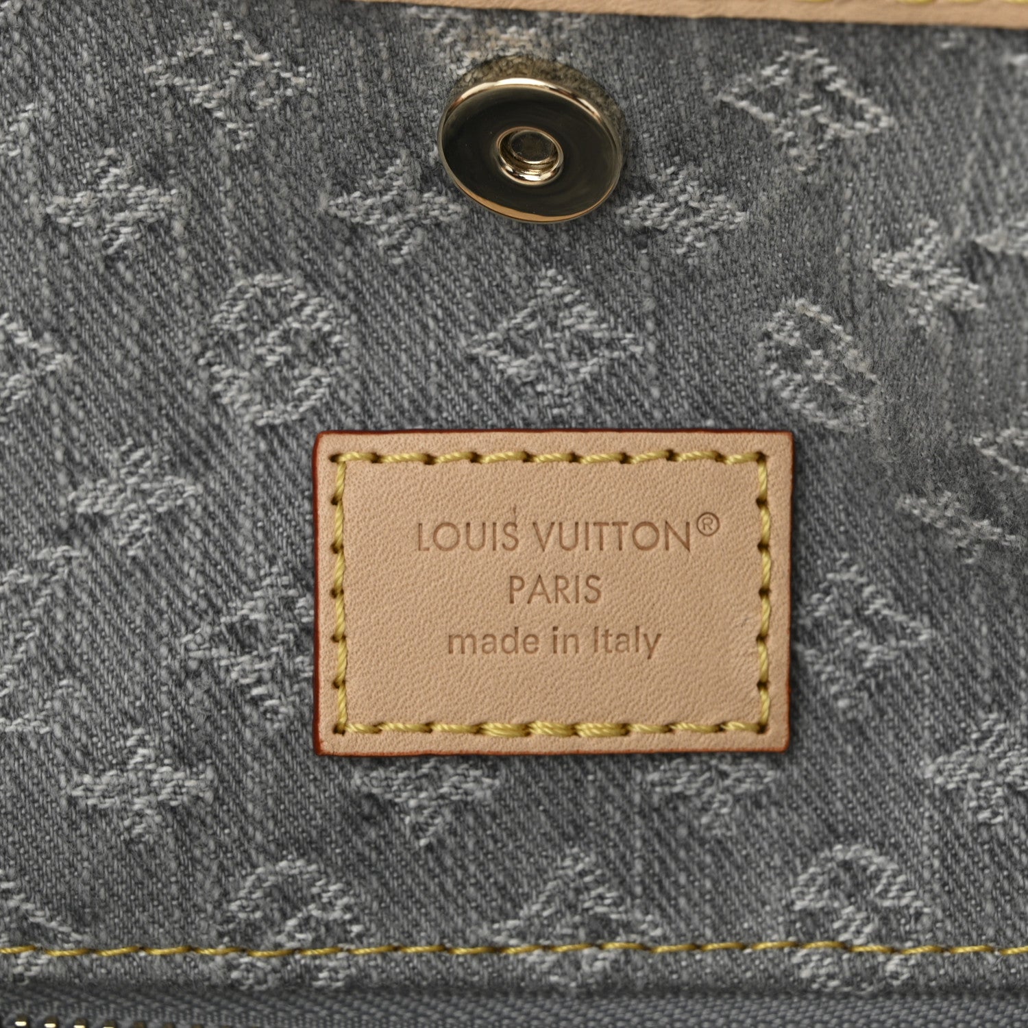 Louis Vuitton Monogram Denim CarryAll MM Washed Grey 7 of 10