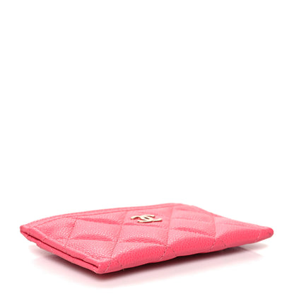 Chanel Caviar Quilted Card Holder Pink 4 of 9