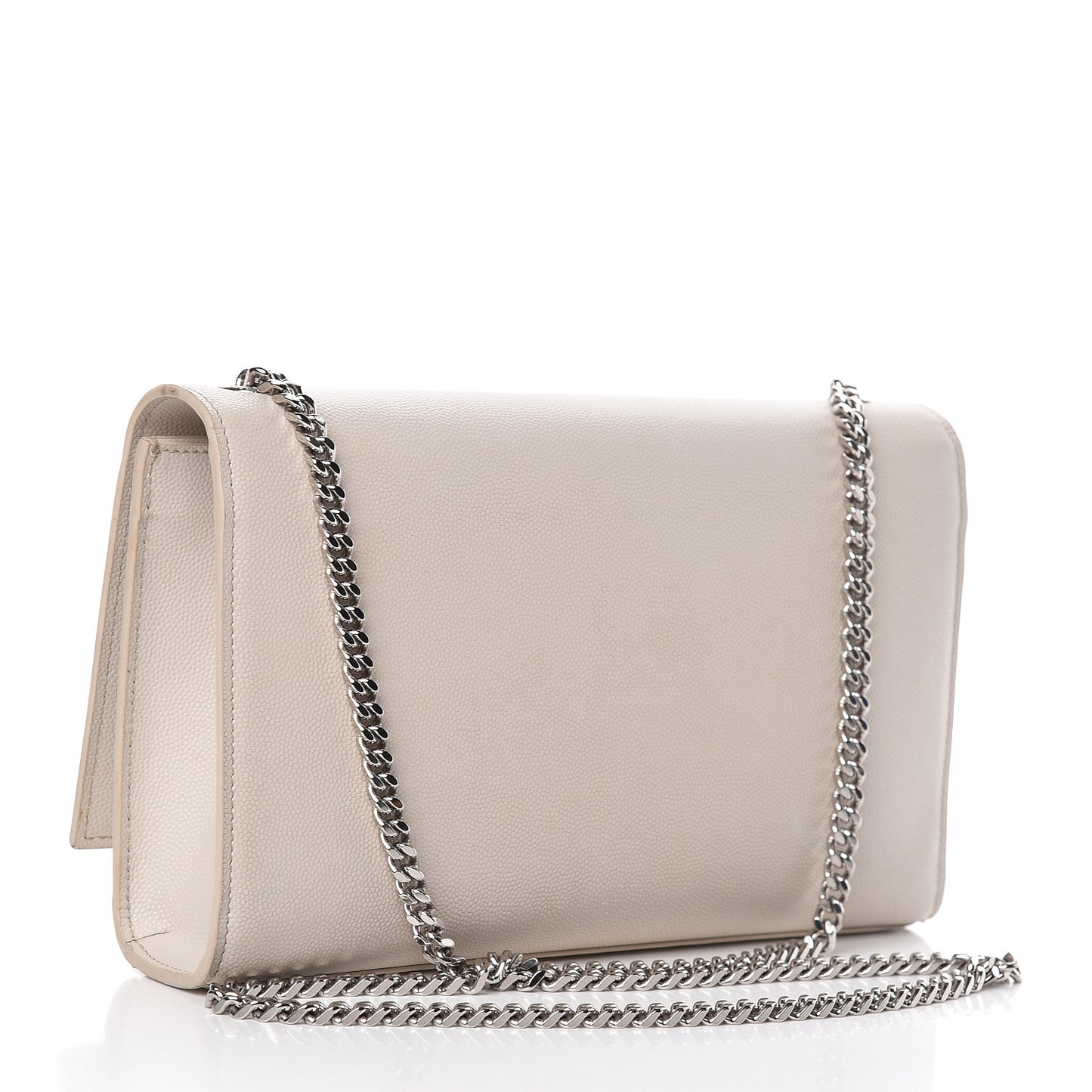 Grain De Poudre Medium Classic Monogram Kate Satchel Icy White